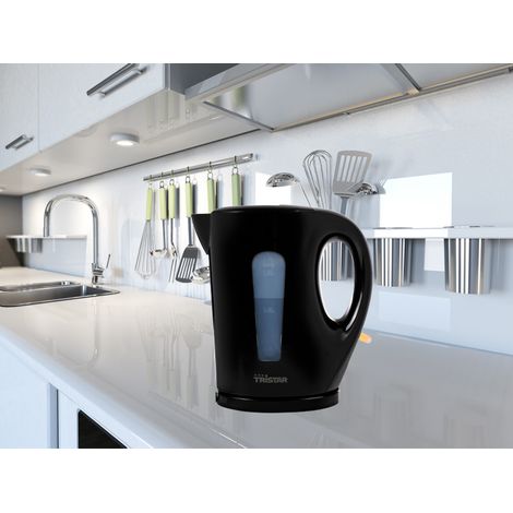Wasserkocher Schwarz 1,7 Liter Kabellos, automatische Abschaltung, 2200Watt (1/5)