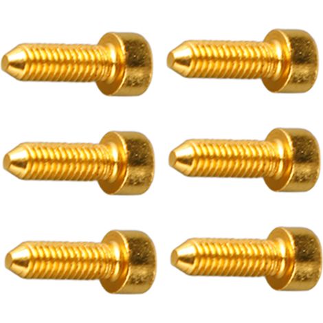 6 Vis à tête hexagonale pour guitare, pont tremolo double, blocage cordes avec pointe conique dorée (1/5)