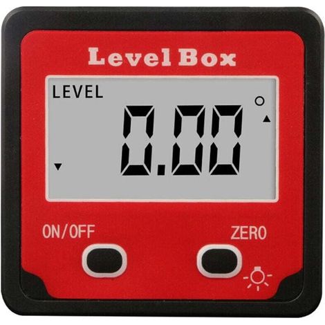 Inclinomètre numérique 2 boutons Mini inclinomètre numérique rouge (1/5)