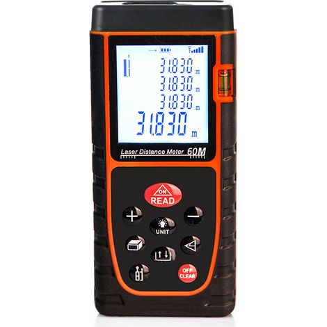 60 m Laser-Entfernungsmesser, hochpräzises Hand-Laser-Entfernungsmesser, Infrarot-Messgerät für die Messung von Räumen, elektronisches Lineal, rot