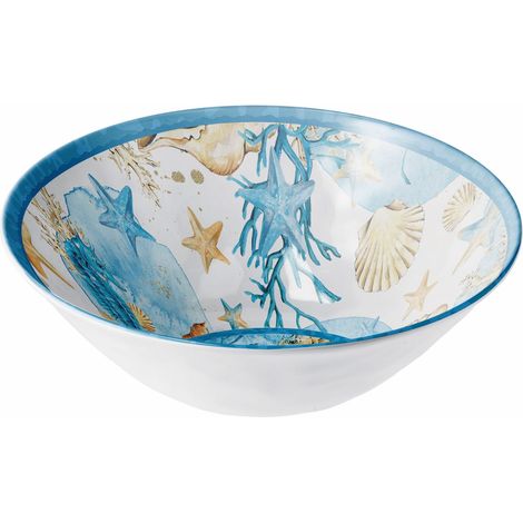 Regalo Italiano Ciotola Melamina Shell D 36 Cm H 12 Cm Blu 1 Pz