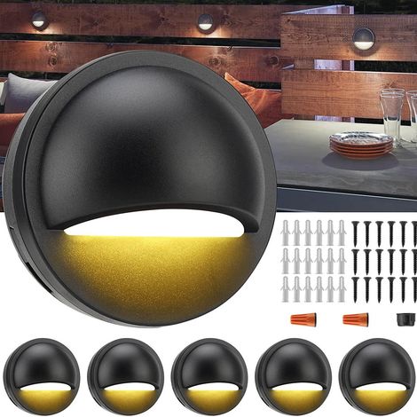 6 pièces basse tension pont lumières IP67 étanche blanc chaud LED étape lampe pour paysage clôture escalier (1/5)