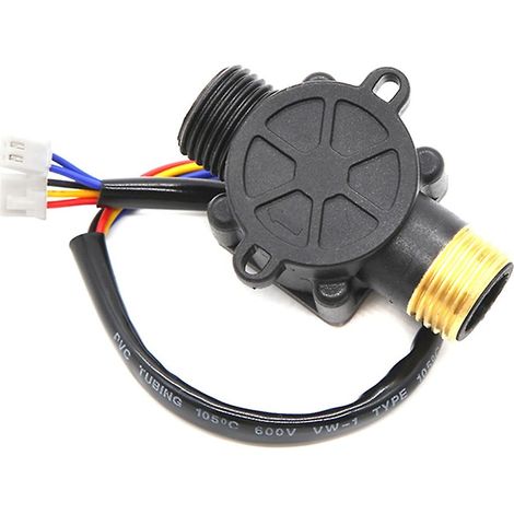 Capteur de débit d'eau à effet Hall G1/2", compteur de débit 1-30 L/min (1/5)