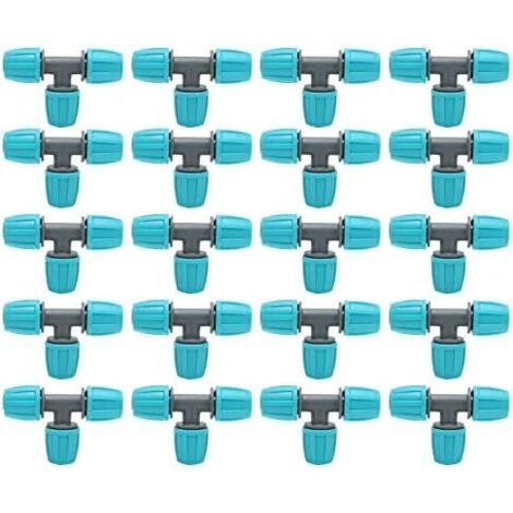 CSPARCV 20-piece hose nozzles with barbs, 16 mm hose nozzles with barbs, drip irrigation fittings, hose T-connectors, 3-way adapters, water pipe connections--DTEKGAZ