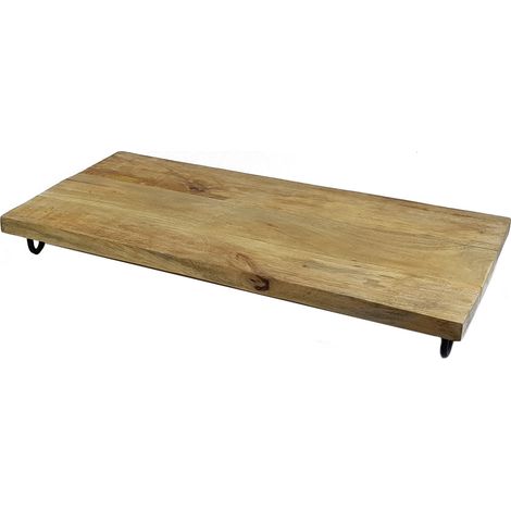 Mango Servierplatte 50x25 cm - Massiv Holz Tablett Servierbrett Serviertablett