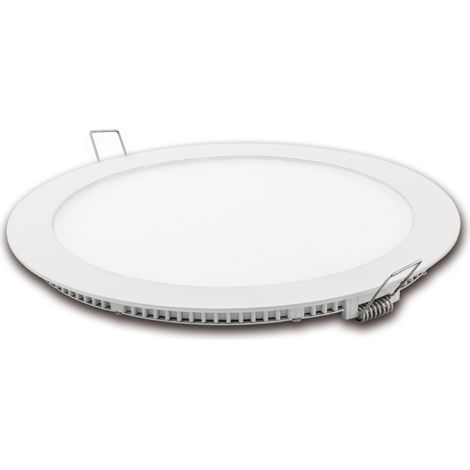 Faretto LED piatto tondo bianco matel 18w neutro (1/2)