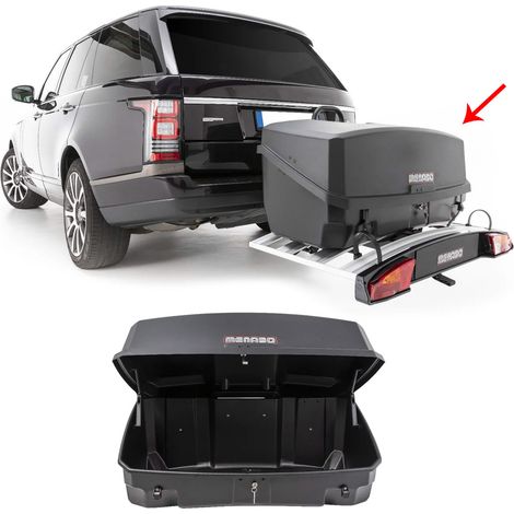 Coffre de toit Menabo Mizar 300L – Charge maximale 30 kg – Boîte de transport sur attelage – Compatible avec la plupart des voitures – Omac