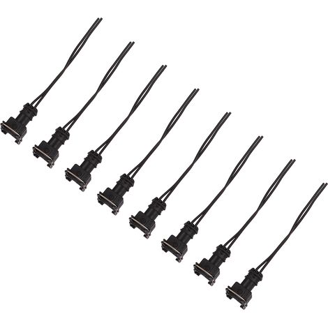 Connecteur injecteur essence 8 pièces clips cosses EV1 Bosch, raccord coupe-splice, connectique filaire, kit remplacement (1/5)