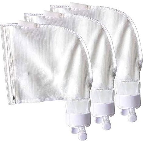 Sac pour Nettoyeur de Piscine pour Polaris 280, 480, Sacs à glissière en Nylon Blanc Tout Usage(3pk) (1/5)