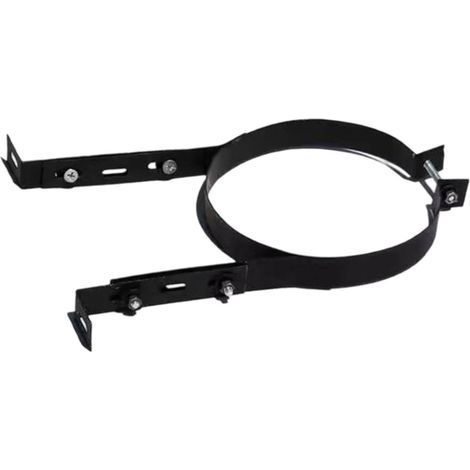 Support de Tube de Cheminée. Collier de Serrage Réglable. Collier de Serrage en Acier Inoxydable pour Conduit de Cheminée. Matériel Ménager. Sangle Murale pour Tuyau de Poêle. 125mm (1/5)