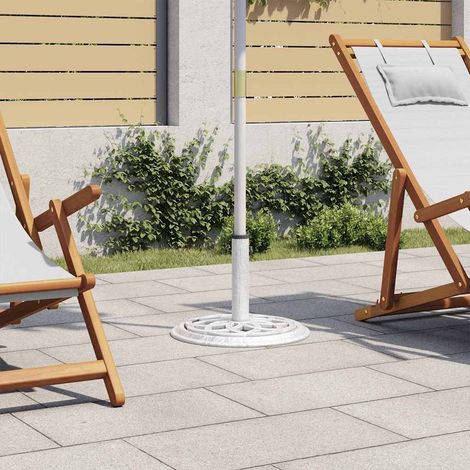 Socle de parasol-Pied de parasol Blanc 44x44x31 cm Fonte 278823 (1/5)