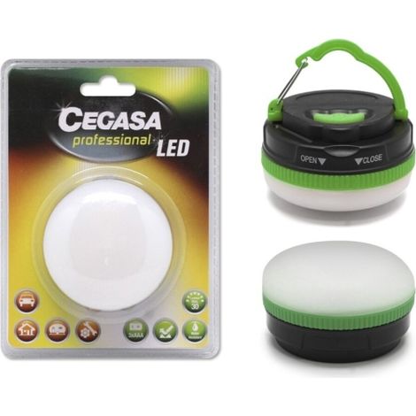 Cegasa professionelle Taschenlampe de 5 led 30lm - Aufhängehaken - 5 Modi de Beleuchtung - stoßfest und wasserdicht ip44 - funktioniert mit 3 AAA-Batterien (nicht enthalten)