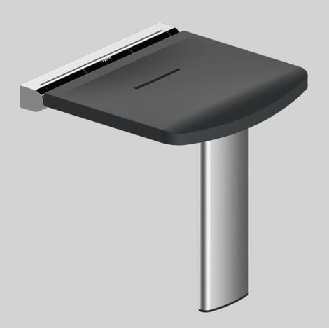 AKW Onyx Fold Up Shower Seat - Black