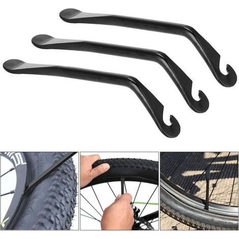 3 Pièces Levier de Pneu de Vélo Levier de Pneu en Acier au Carbone Trempé Réparer le Tube de Vélo (1/5)