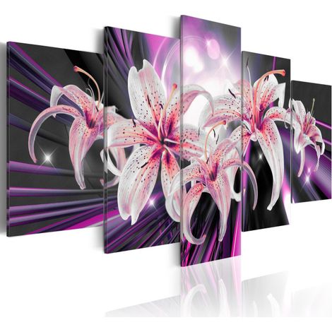 Tableau Imprimé "Violet Inspiration" 50 x 100 cm (1/2)