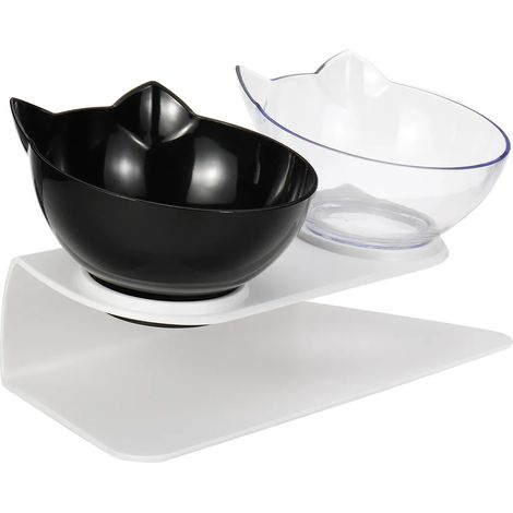 Gamelle pour chien, gamelle double pour chiens/chats, gamelle inclinée à 15° (1/5)
