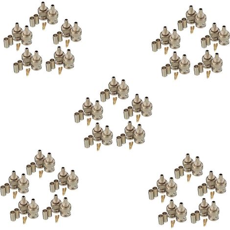 50 Sets 3-pièce BNC Male RG58 fiche Crimp Connectors (1/5)