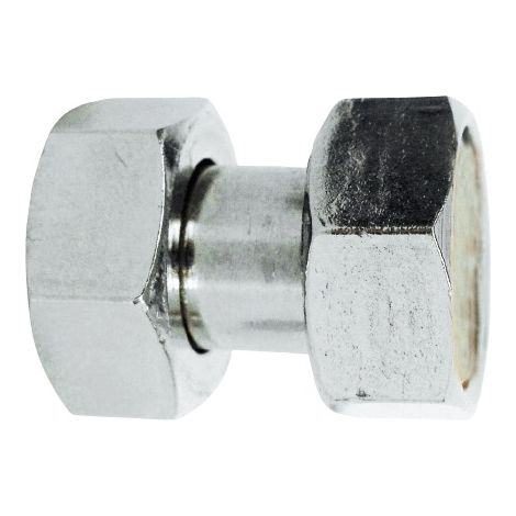 Raccord fou 2 pièces écrou prisonnier 12/17 chromé - GARIS - D09501C (1/3)