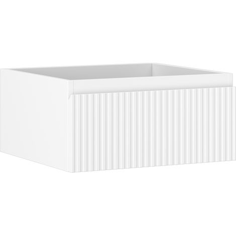 Mexen Rivel Badezimmerschrank für Waschbecken 50 cm, 1 Schublade, geriffelt, weiß matt- 91A20-05023-1-BF01 (1/5)