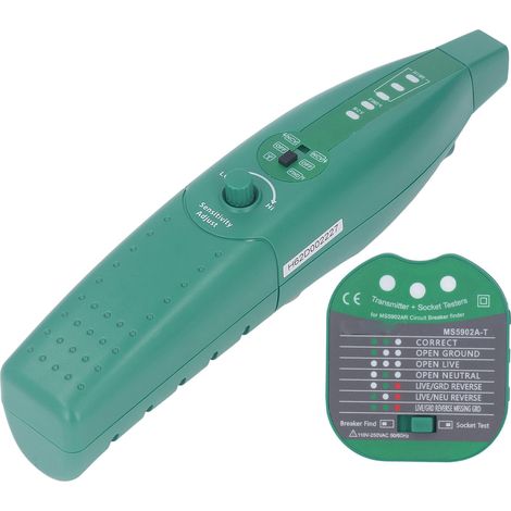 Détecteur de disjoncteur automatique, testeur de prise et interrupteur différentiel, cherche-fusible électrique MS5902A (1/5)