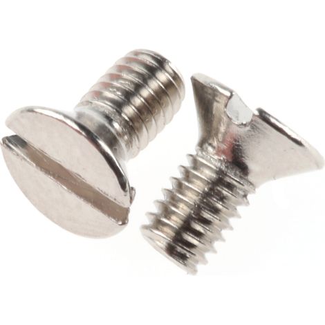 Vis à métaux RS PRO M3 à tête Fraisée fendue en Laiton, 6mm ( Prix pour Sachet de 100 )