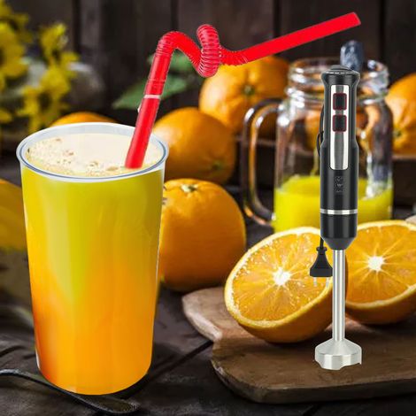 Mini mixeur plongeant électrique 1000 W avec lames en acier inoxydable, idéal pour les smoothies, les fruits, les purées pour bébé et les soupes. Norme européenne 220 V. (1/5)