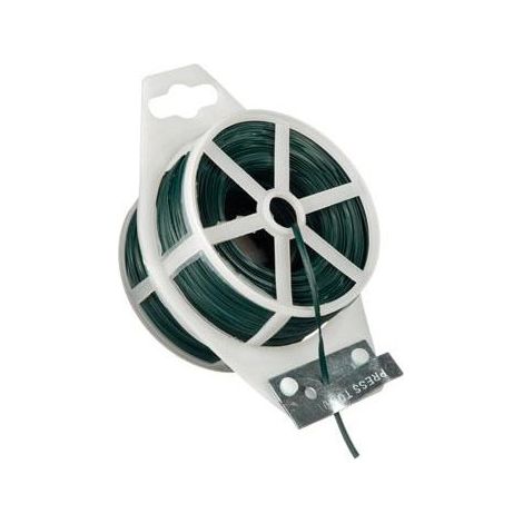 Nature – Bobine de fil plastique armé vert 50m – Fixation plantes et arbustes – Pour potager et jardin d'agrément – Résistance accrue