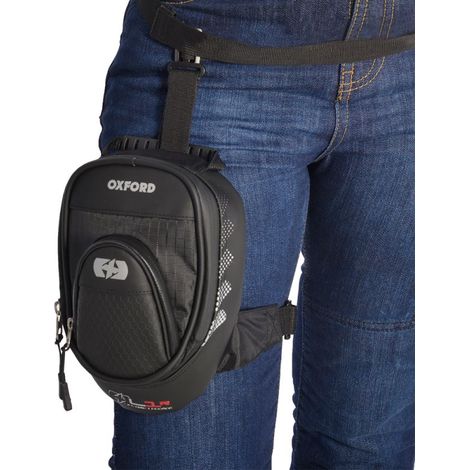 Sacoche de cuisse moto Oxford L1R noire, étanche, sportive