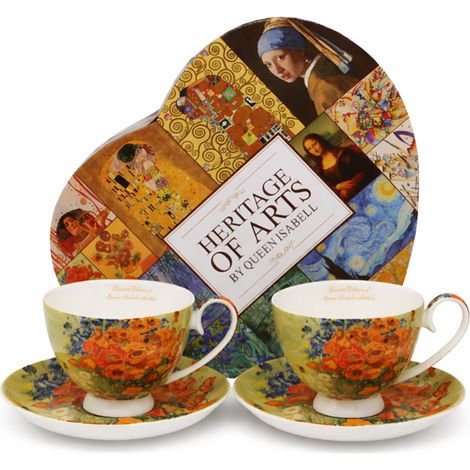 Porzellantassen 250 ml „Mohnblumen“ – Vincent van Gogh, als Geschenk, 2er-Set (1/5)