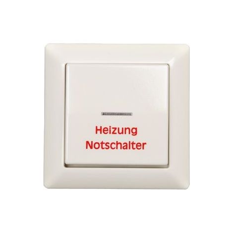 Bascule à voyant Heizung Notschalter AS 500,blanc alpin,plaque comp.,AS590HWW