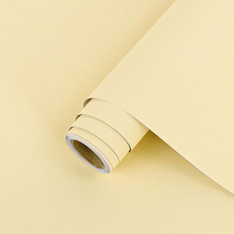 APEX Papier peint autocollant - 60 x 300 cm - Jaune - Mat - Imperméable - Convient pour les placards et les revêtements muraux (1/5)