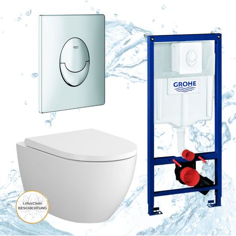 Grohe Rapid SL Vorwandelement Bartolo WC spülrandlos Komplettset Drücker chrom