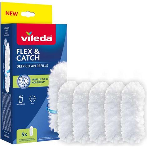 ricambi piumino vileda "flex and catch refill" 5 pezzi