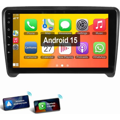 Android 15 Pour Audi TT 8J MK2 2006-2014 Carplay Autoradio GPS RDS Wifi 2+64G (1/5)
