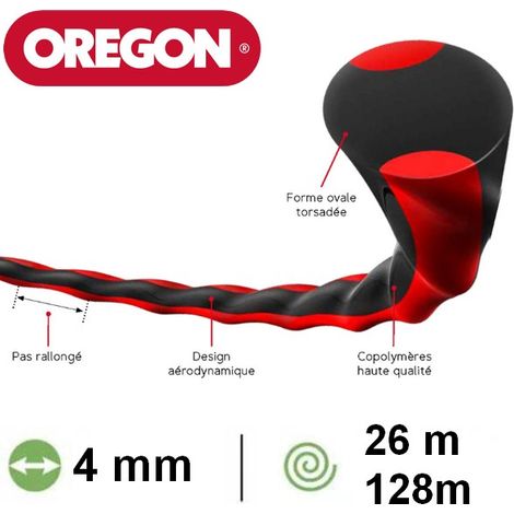 Fil de coupe débroussailleuse Oregon Terramax 4 mm 26m