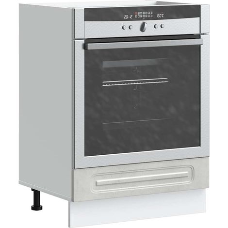 Mueble de horno Kalmar gris hormigón madera reconstituida vidaXL