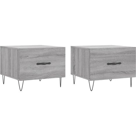 Maison Exclusive - Couchtische 2 Stk. Grau Sonoma 50x50x40 cm Hol