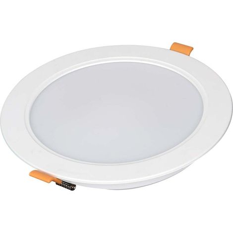 Faretto Led Da Incasso Rotondo 18W 1800LM Caldo 3000K Diametro 170mm Montaggio 2 In 1 Da Plafone e Da Incasso