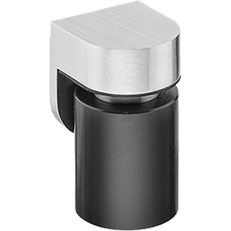 Butoir de porte magnétique - Décor : Satiné / noir mat - Diamètre : 35 mm - Hauteur : 60 mm - Matériau : Inox 304 - ITAR (1/4)