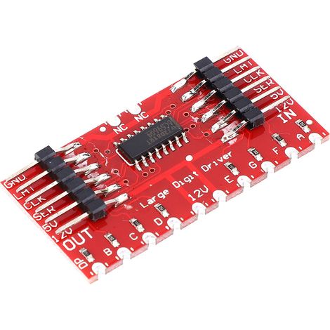 TPIC6C596 8-Bit-Schieberegistermodul mit Treiber für große Ziffern und 7-Segment-LED-Anzeige (1/5)