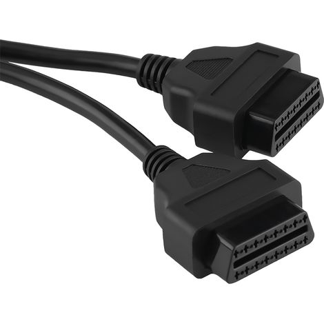 Connecteur OBD2 16 broches mâle vers double femelle adaptateur Y extension câble outil diagnostic auto (1/5)