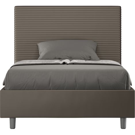 Letto Matrimoniale Francese 140x190 cm con Rete Focus Cappuccino (1/5)