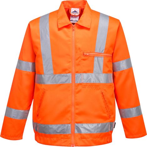 Veste Poly-coton Hi-vis Ris Couleur : Orange Taille Xxxl - Portwest (1/2)