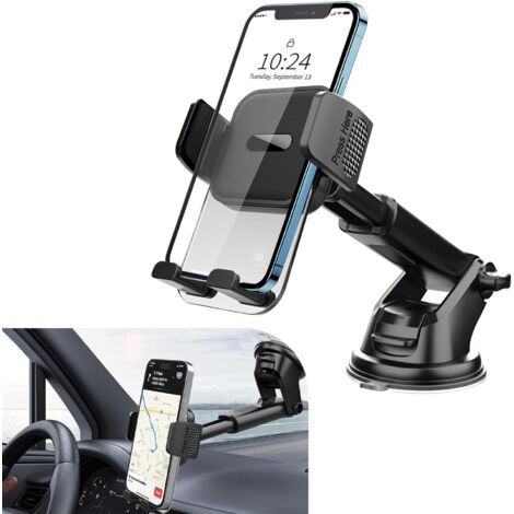 Support de téléphone pour voiture, support de tableau de bord pour pare-brise, stabilisation anti-tremblement, accessoires d'intérieur de voiture (1/5)