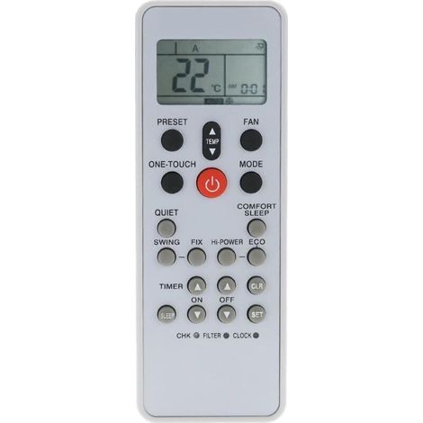 Télécommande climatiseur compatible Toshiba WC-L03SE – remplacement original avec toutes les fonctions, pour modèles récents (1/5)