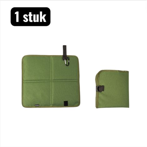 Coussin de camping pliable, imperméable et isolant, 32 × 36 cm, léger pour randonnée et pique-nique, 1 pièce, vert (1/5)