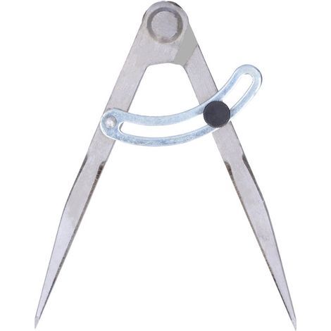 Compas de traçage en acier carbone, réglable pour menuiserie, 126mm - Outil de mesure et de division (1/5)