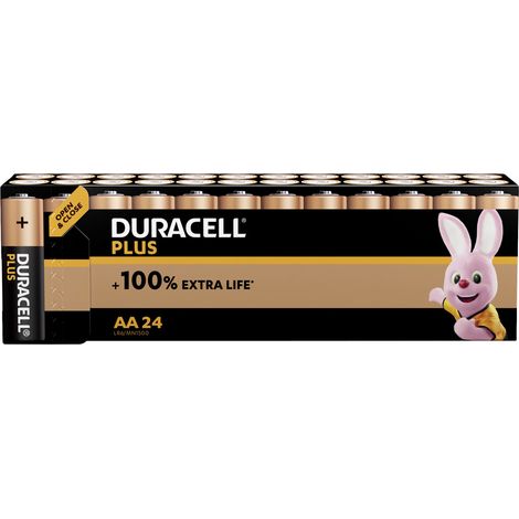 Duracell Plus Power Mignon (AA)-Batterie Alkali-Mangan  1.5 V 24 St.