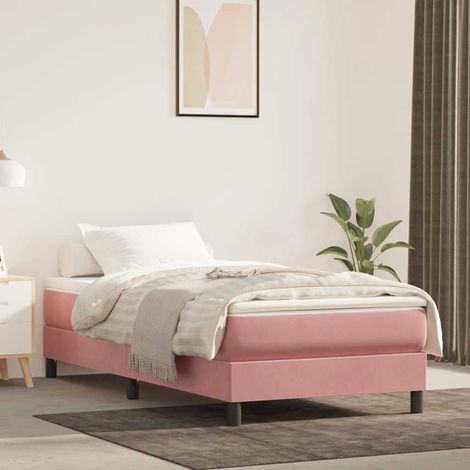 Taschenfederkernmatratze für Kinder Mittel Rosa 80x160 cm Samt
