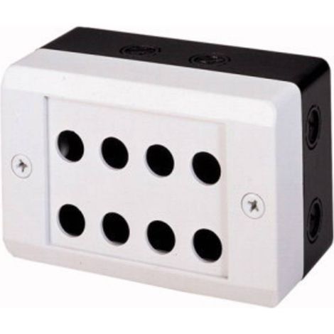 Boîtier vide Eaton 046299 8 emplacements (Ø x H) 16 mm x 75 mm gris clair (RAL 7035), noir (RAL 9005) 1 pc(s) (1/2)